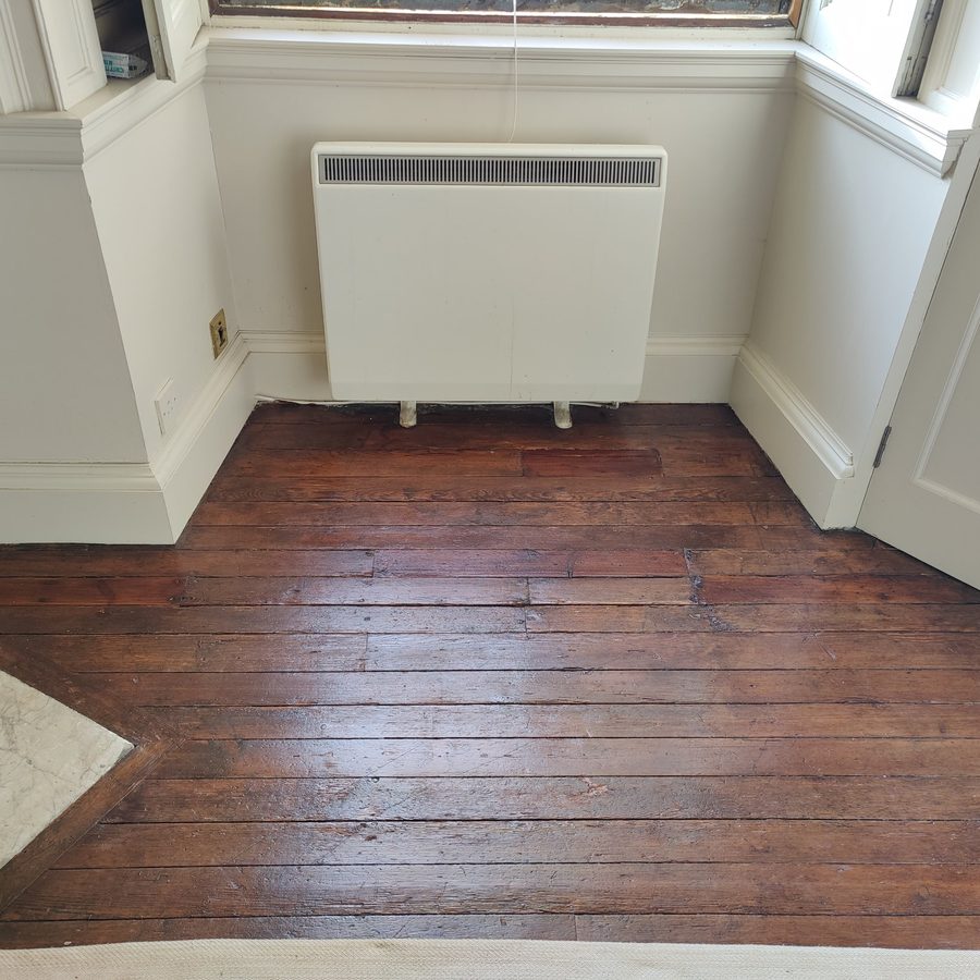 The same window bay after restoration