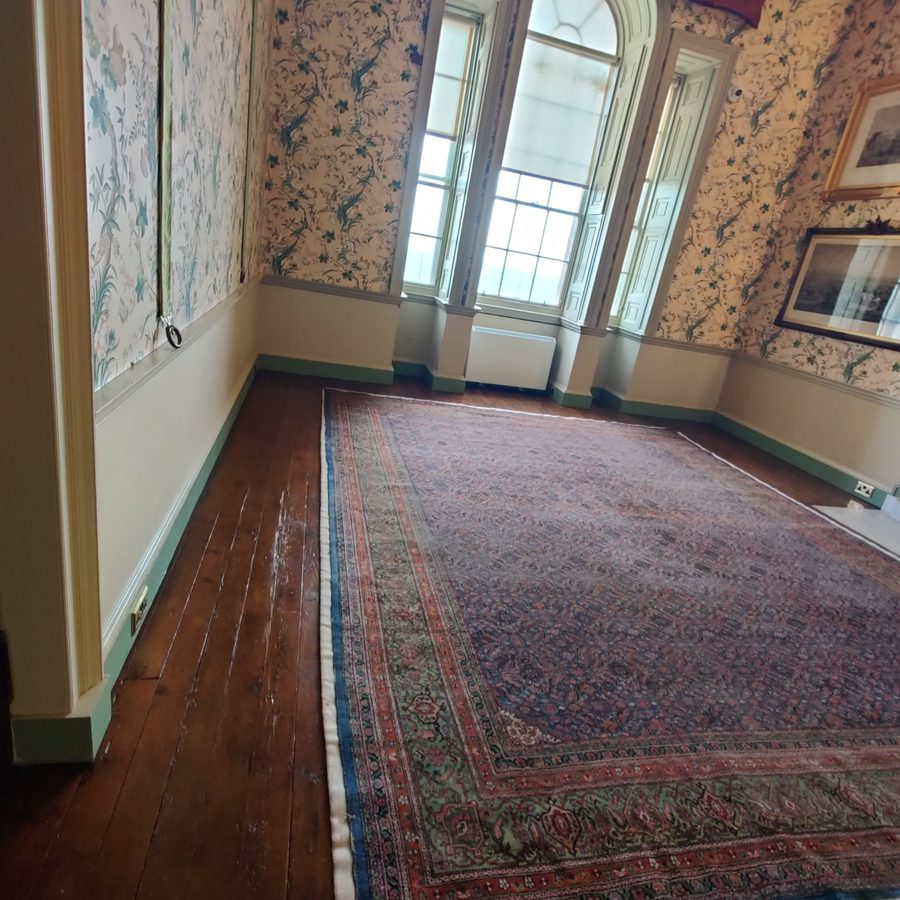 The room with its restored floor