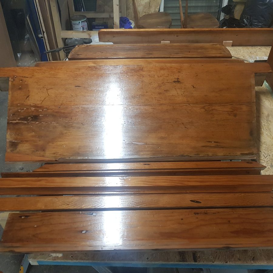 Facings and sills cleaned and refinished in the workshop