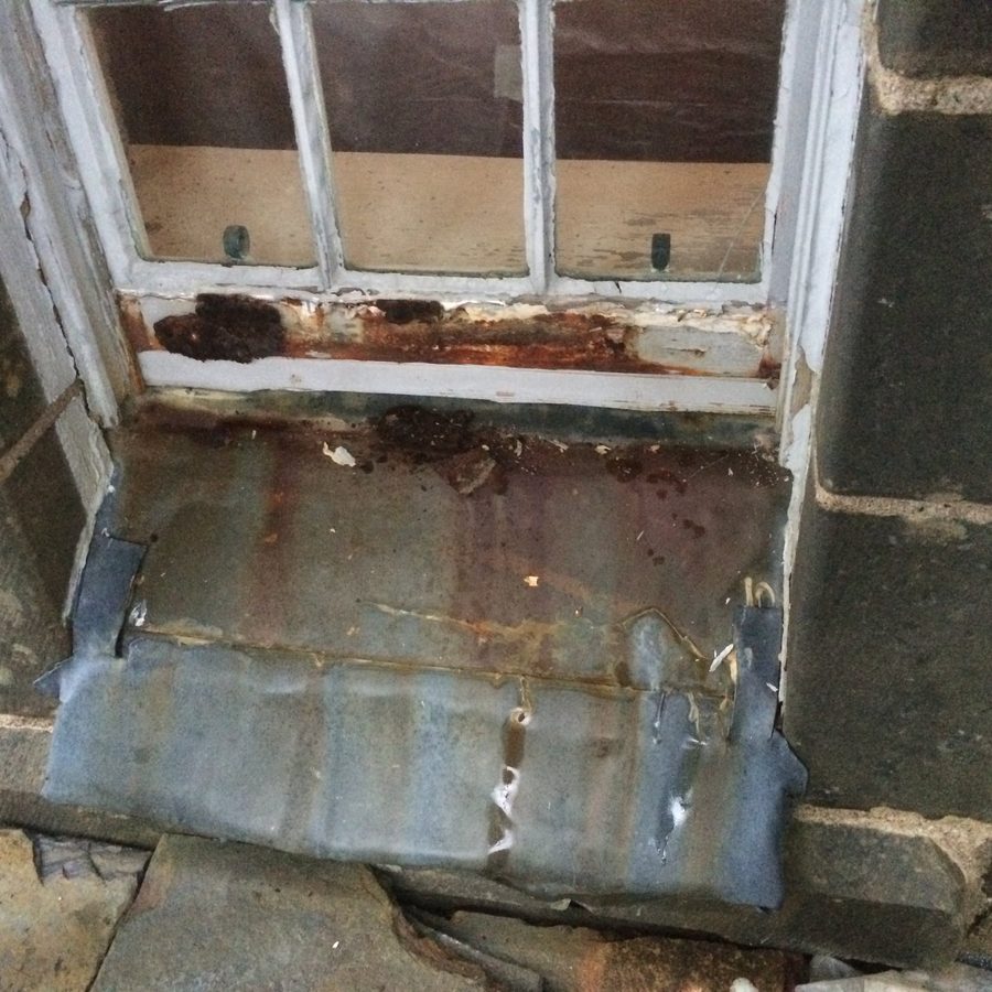 Rotten sill and corrosion