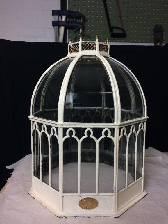 The dome after cleaning, in the workshop